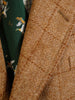 1950s Vintage Bespoke Tan Brown W/P Check Tweed Jacket 45L