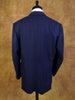 1993 Bespoke All Wool Royal Blue Stripe D/B Suit 44L
