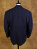1991 Tommy Nutter Savile Row Full Bespoke 3-Piece D/B Navy Blue Suit 42