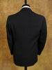 1950s 1960s Vintage Black Barathea Wool D/B Dinner Suit 38R
