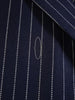 1976 Savile Row Bespoke Navy Blue Rope Stripe Suit Jacket / Blazer 44L
