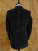 1970s Tailored Black w/ White Pin-Stripe Velvet Suit 38R