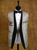 1970s Tailored Black w/ White Pin-Stripe Velvet Suit 38R