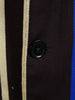 1950 Bespoke Tailored Brown / Blue Striped Boating Blazer 38S