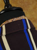 1950 Bespoke Tailored Brown / Blue Striped Boating Blazer 38S