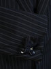 1978 Vintage Bespoke Black / White Stripe 3-Piece Suit 40R