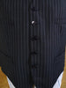 1978 Vintage Bespoke Black / White Stripe 3-Piece Suit 40R