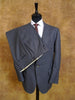 1980s Vintage Aquascutum Grey / Blue Stripe Wool Suit 43R