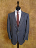 1980s Vintage Aquascutum Grey / Blue Stripe Wool Suit 43R