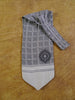 1950s 1960s Grey / Black Pattern Rayon Cravat