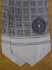 1950s 1960s Grey / Black Pattern Rayon Cravat