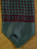 1960s Vintage Green / Red Pattern Rayon Cravat