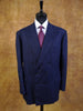 1993 Bespoke All Wool Royal Blue Stripe D/B Suit 44L
