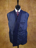 1993 Bespoke All Wool Royal Blue Stripe D/B Suit 44L