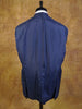 1993 Bespoke All Wool Royal Blue Stripe D/B Suit 44L