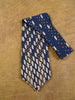 1960s Midnight Blue / Cream / Brown Pattern Cravat