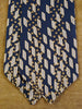 1960s Midnight Blue / Cream / Brown Pattern Cravat