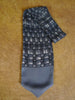 1960s Vintage Dark Grey / Black Pattern Rayon Cravat