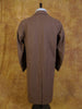 1950s Vintage Brown Full-Length Wool Overcoat 42L