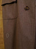 1950s Vintage Brown Full-Length Wool Overcoat 42L