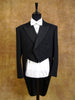 1950s Moss Bros Black Barathea Wool Evening Tailcoat 42S