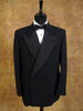 1940s 1950s Vintage Black Barathea Wool Dinner Jacket DJ 42S