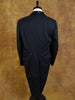 1960s Vintage Black Evening Tailcoat w/ Shawl Lapel 42L