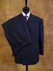 1991 Tommy Nutter Savile Row Full Bespoke 3-Piece D/B Navy Blue Suit 42