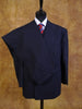 1991 Tommy Nutter Savile Row Full Bespoke 3-Piece D/B Navy Blue Suit 42