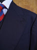 1991 Tommy Nutter Savile Row Full Bespoke 3-Piece D/B Navy Blue Suit 42