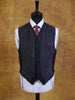 1991 Tommy Nutter Savile Row Full Bespoke 3-Piece D/B Navy Blue Suit 42