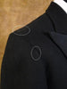 1938 Vintage S/B Peak Lapel Doeskin Finish Black Dinner Jacket 38R