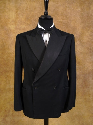 1940s 1950s Vintage Black Wool Dinner Jacket 38S