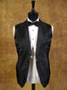 1930s 1940s Vintage Black Barathea Wool Dinner Jacket w/ Silk Linings 38S