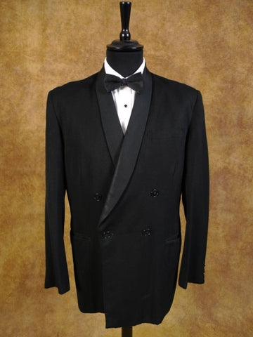 1960s Vintage Black D/B Dinner Jacket w/ Shawl Collar 42L
