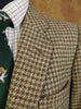 1980s Vintage Brown Houndstooth Harris Tweed Jacket 42S