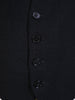 1950s 1960s Vintage Black Wool Morning Waistcoat 42