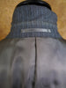 1980s Vintage Aquascutum Grey / Blue Stripe Wool Suit 43R