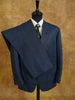 1972 Bespoke Heavyweight Dark Blue Wool Twist Suit 44R