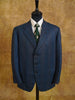 1972 Bespoke Heavyweight Dark Blue Wool Twist Suit 44R