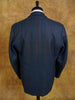 1972 Bespoke Heavyweight Dark Blue Wool Twist Suit 44R