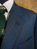 1972 Bespoke Heavyweight Dark Blue Wool Twist Suit 44R