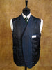 1972 Bespoke Heavyweight Dark Blue Wool Twist Suit 44R