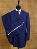 1999 Henry Poole Savile Row Bespoke Royal Blue Suit w/ 2 pairs trousers 42L