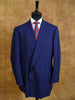1999 Henry Poole Savile Row Bespoke Royal Blue Suit w/ 2 pairs trousers 42L