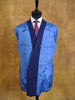 1999 Henry Poole Savile Row Bespoke Royal Blue Suit w/ 2 pairs trousers 42L