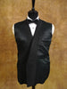 1940s 1950s Black Barathea Wool Dinner Jacket w/ Peak Lapel 36R