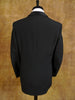 1960s 1970s Vintage Black Worsted Dinner Jacket w/ Shawl Lapel 40L