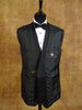 1960s 1970s Vintage Black Worsted Dinner Jacket w/ Shawl Lapel 40L