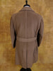1940s 1950s Vintage Brown Heavyweight Elysian Wool D/B Overcoat w/ Belt 44R